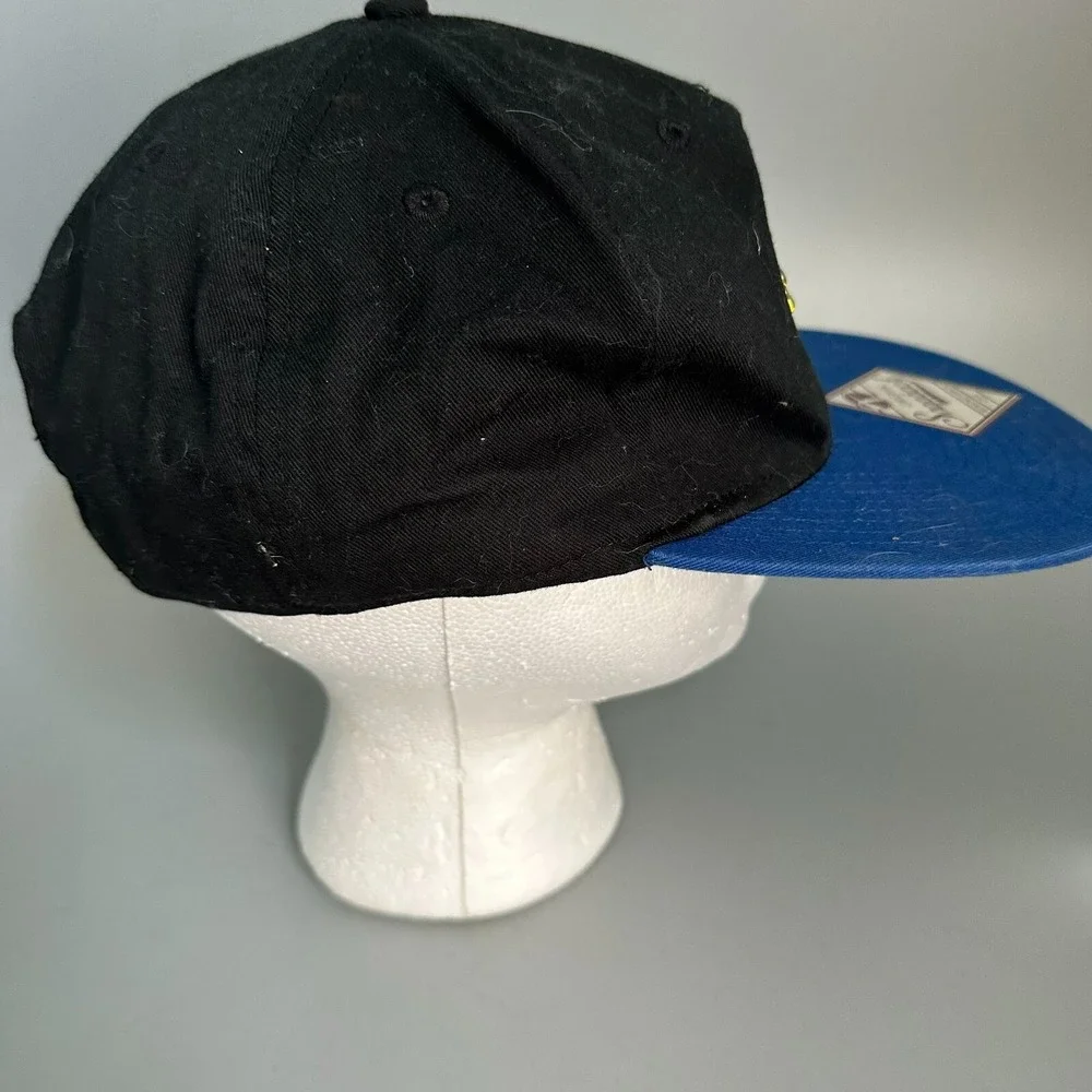 Space Jam Bioworld Merch Snapback Hat Black Blue Metallic Logo OSFA Mens‎ Cap